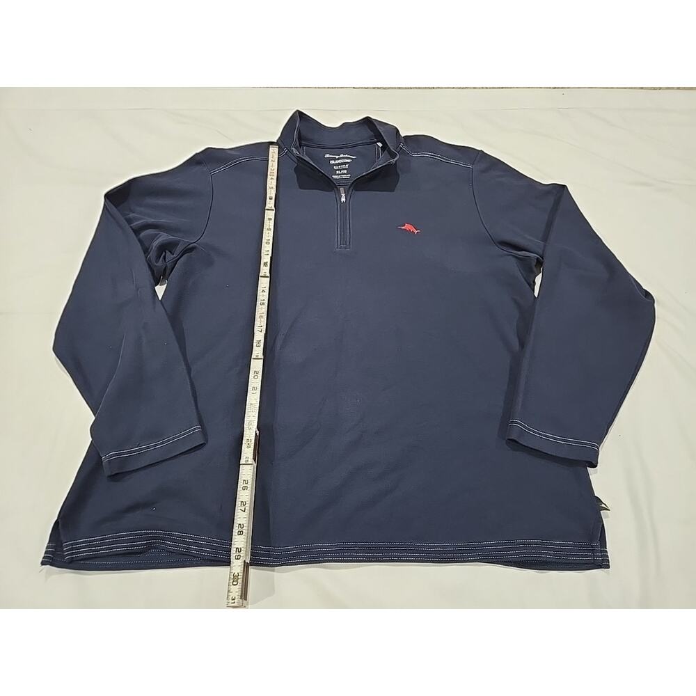 Tommy Bahama Islandzone Supima Navy Blue Quarter Zip Pullover Extra Large